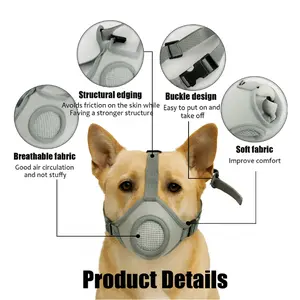 2026 new dog mouth cover, anti-biting, anti-eating, anti-licking after surgery, clean and breathable dog mask, pet supplies