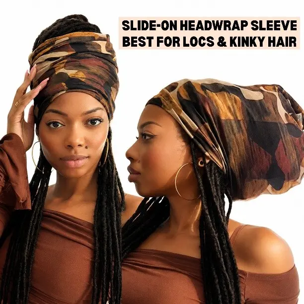Infinity Headwrap Slide-on Hair Styling Accessory Head Covering Locs Dreadlocks Dreads Black Natural Textured Hair Lightweight Headband
