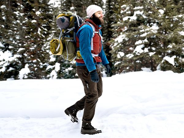 NORTIV8 Men's Waterproof Winter Shoes and Snow Boots Lace Black Insulated 3M Thinsulate Lining Slip-Resistant Rubber Outsole