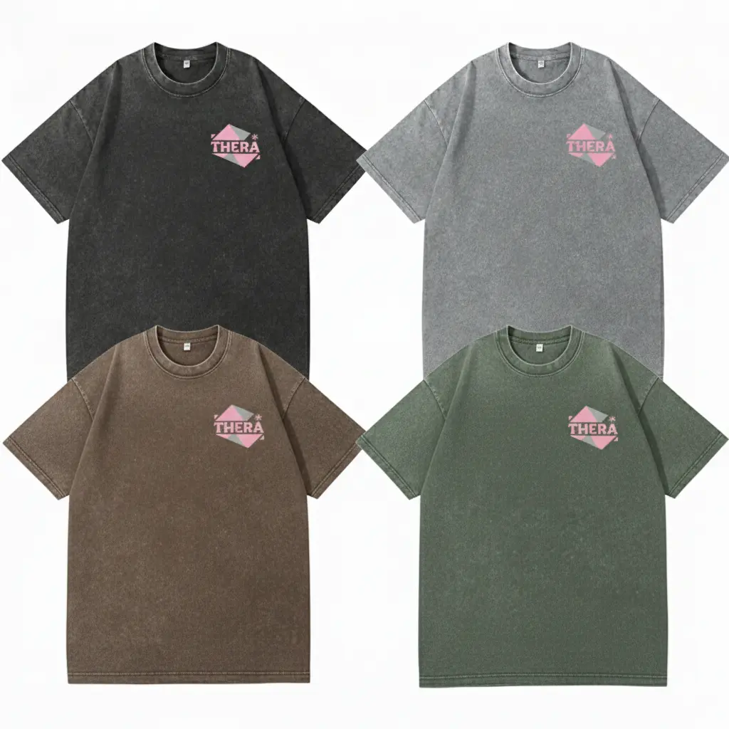 Men's Cotton Crewneck T-Shirts - 1/4 Pack, Short Sleeve, Vintage Heavyweight Acid Wash, Casual Loose Fit, Streetwear, Baggy Comfy Tops for Gym Workout, Tshirt, Cotton Fabric, Crew Neck