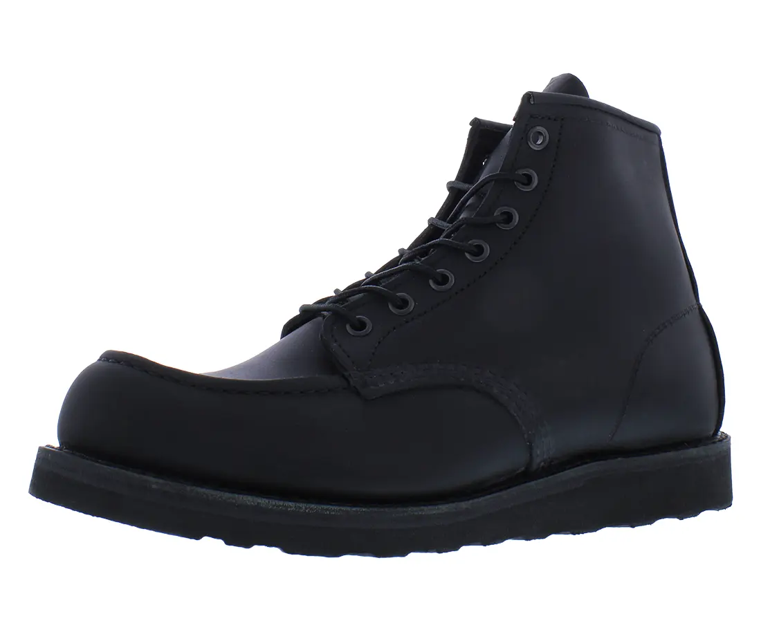 Red Wing Men's Heritage 6 In Moc Toe Leather Boot - Classic Lace-Up Work, Outdoor Sports Footwear with Crepe Sole