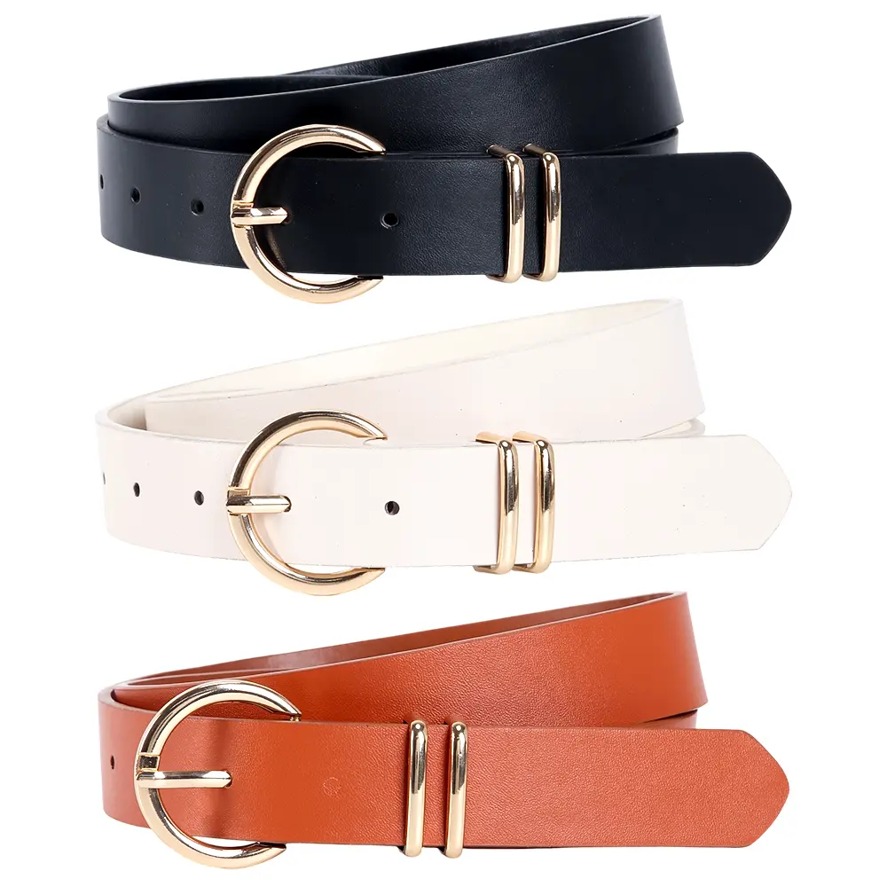 3 Pack Women Belts For Jeans Dresses Pants Ladies Leather Waist Belt with Gold Buckle - TikTok Shop 3 Pack Women Belts For Jeans Dresses Pants Ladies Leather Waist Belt with Gold Buckle - TikTok Shop
