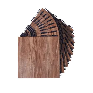 VEVOR Dance Floor Tiles,  , 12.4 x 12.4 in 9 Piece Interlocking Dance Flooring, Portable Dance Practice Floor with Cushioned Base  (Oak Wood Grain, 9 sq. ft/Box )