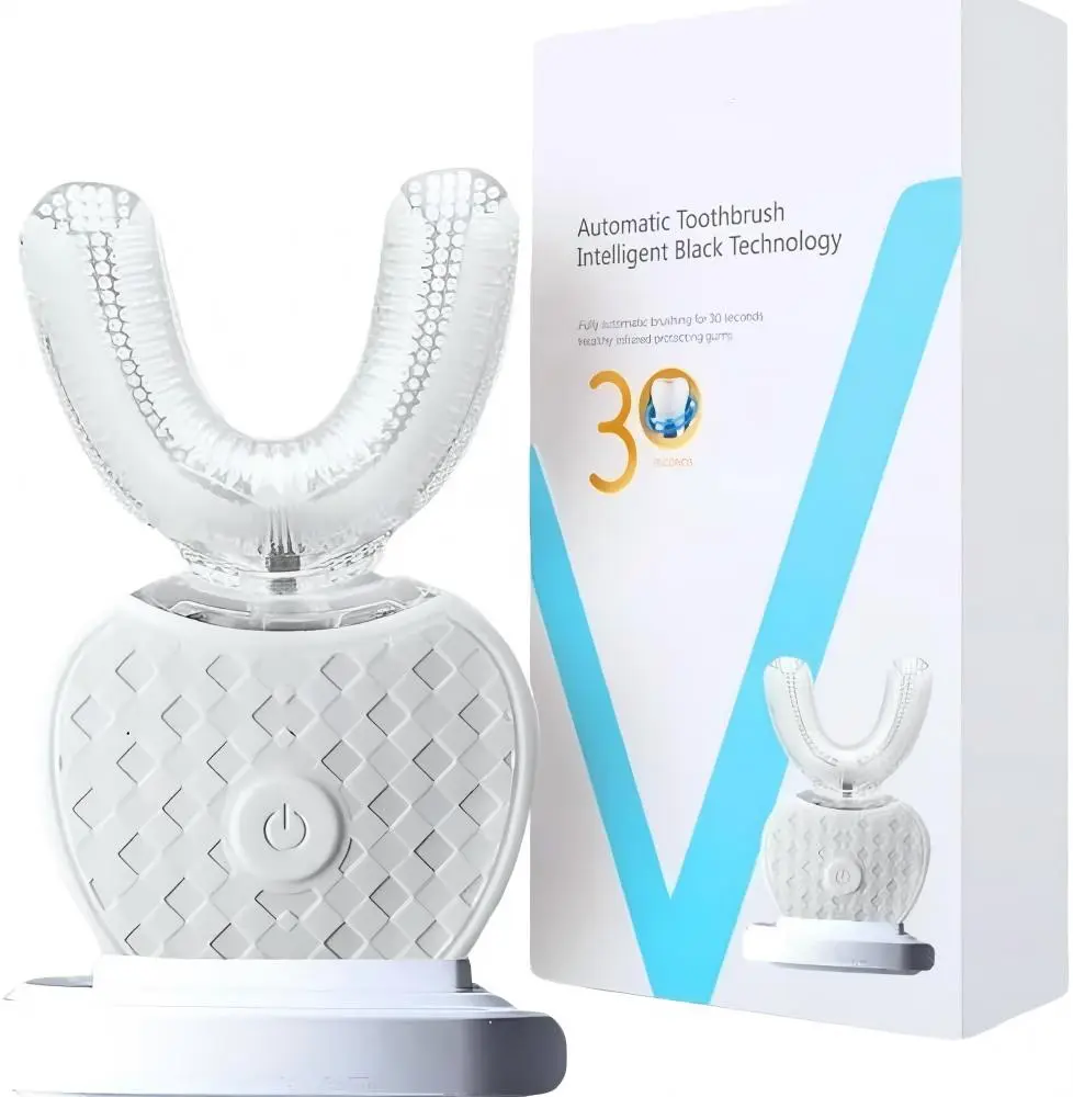 Electric Sonic Toothbrush Automatic Cleaning Toothbrush, U-Shaped Teeth whitening Brush, 360° Ultrasonic Electric Toothbrush for Adult