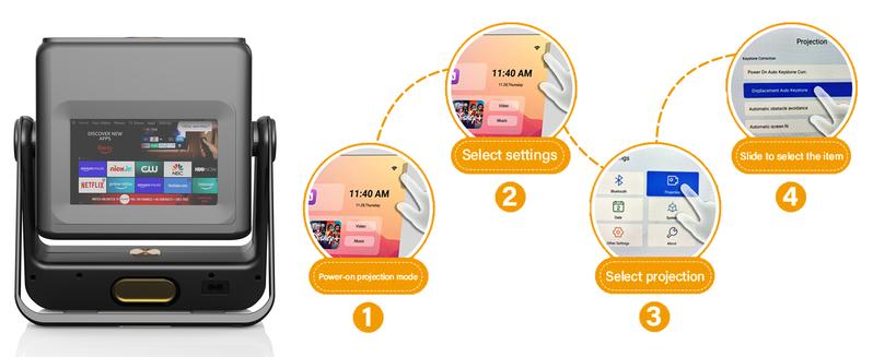 XBJ  Projector 4K 800ANSI Lumens WiFi6/5G BT5.2 Smart Touchscreen 150 Inch Screen for Home Cinema & Outdoor Movies High-Quality Christmas Gifts Christmas gift Holiday Haul