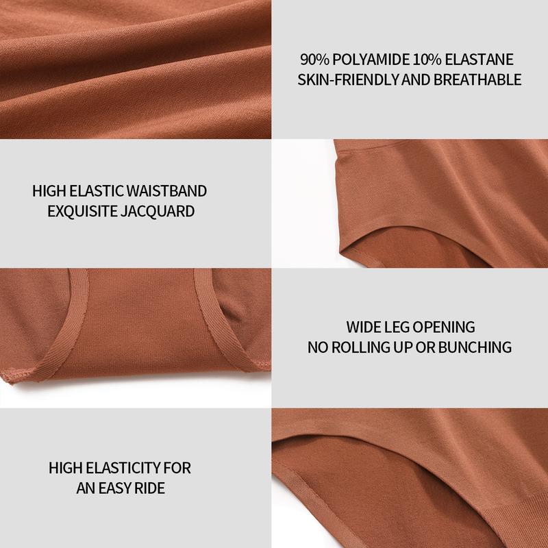 FINETOO 4Pcs Women's Breathable Underwear, Moisture Wicking Keeps You Cool & Comfortable, Available in Plus Size