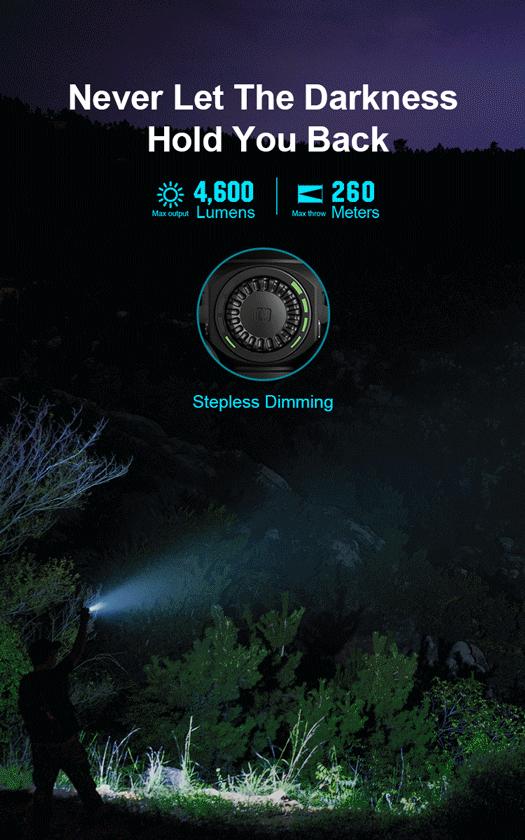 OLIGHT Seeker 4 Pro Rechargeable Flashlights, High Lumens Powerful Bright Flashlight 4600 Lumens with USB C Holster, Waterproof Flashlight