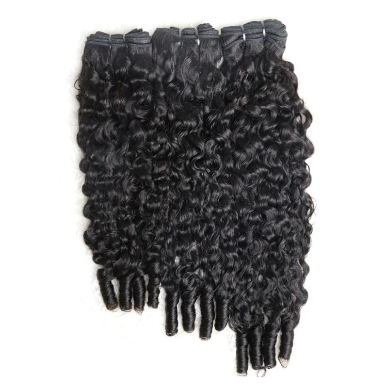 Vshow Hair Burmese Curly Hair Bundles Double Weft Curly Hair Extensions 8A Grade Curly Human Hair Bundles For Black Women