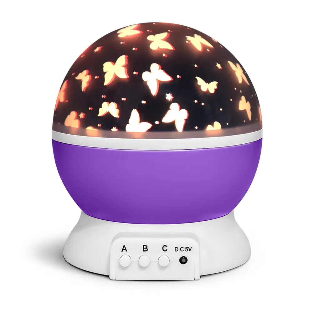 GabbaGoods LED Rotating Night Light Projector, Starry Sky Projection Projector Lamp for Bedroom Ambiance