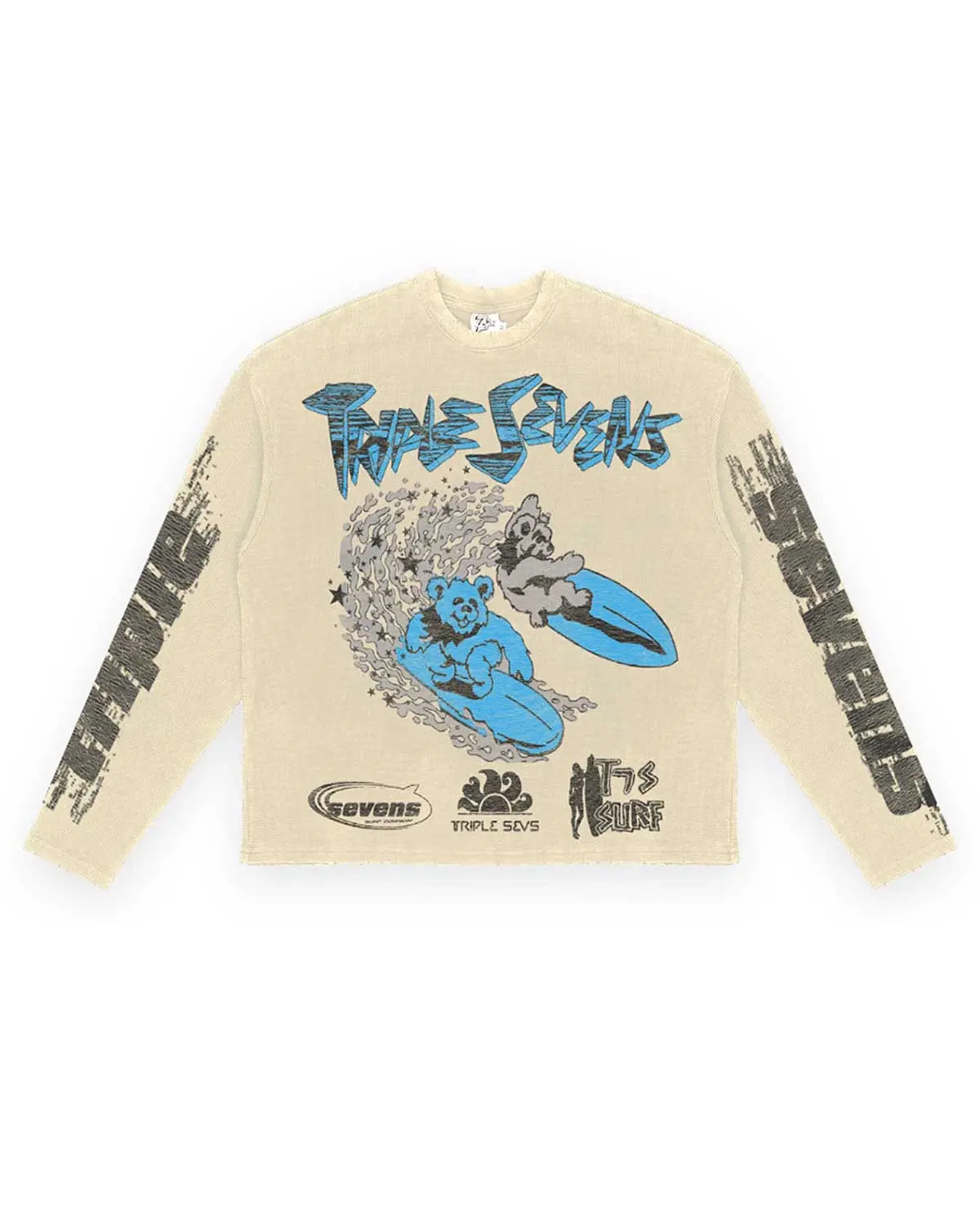 Triple Sevens ASV2 Waffle Knit L/S Tee Cream - TikTok Shop
