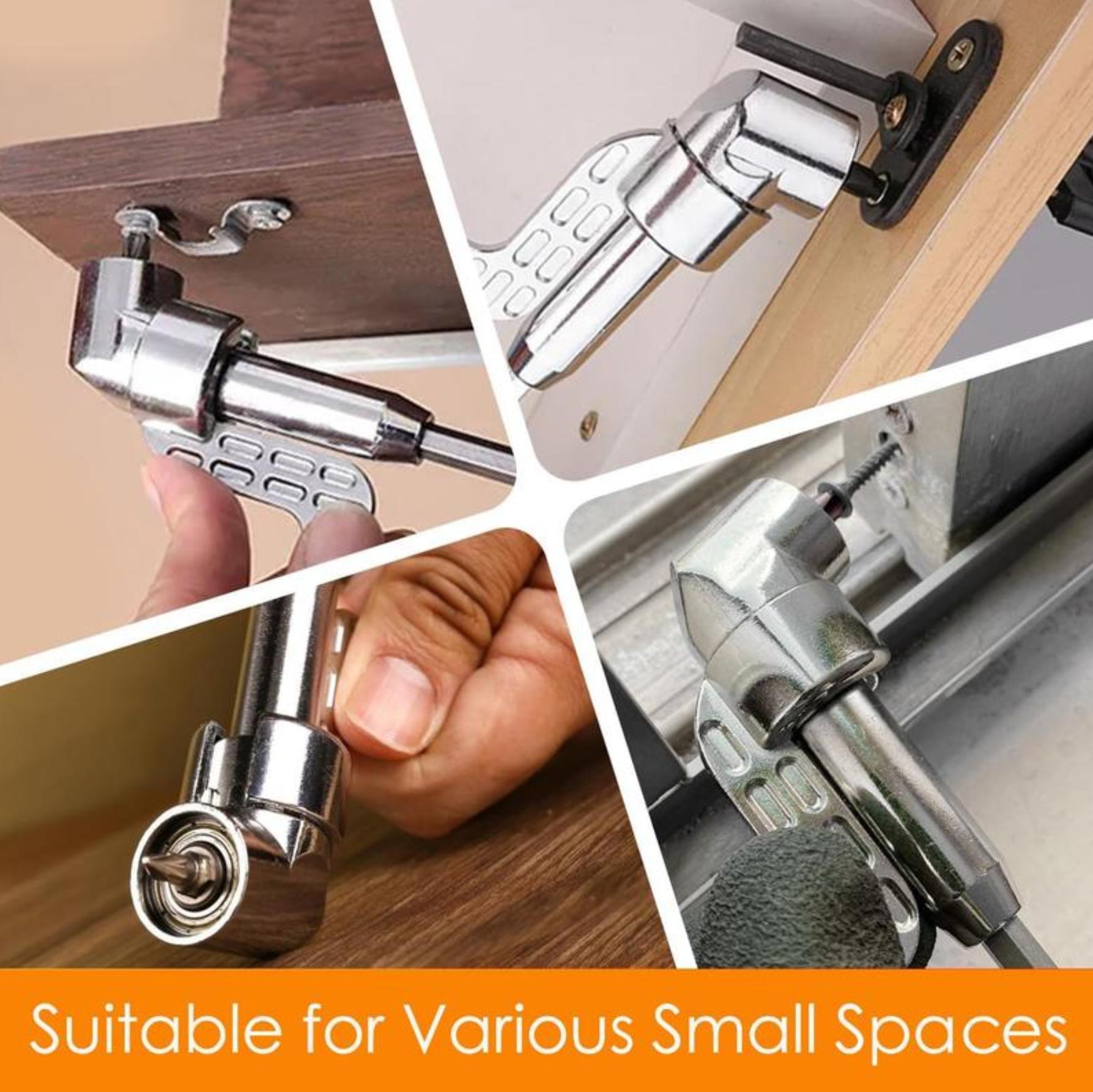 Corner Angled Screwdriver Drill Adapter Screwdriver Batch Wrench Driver Bending Batch Hand Repair Tools Drill Extension Screwdriver Connector-YY0