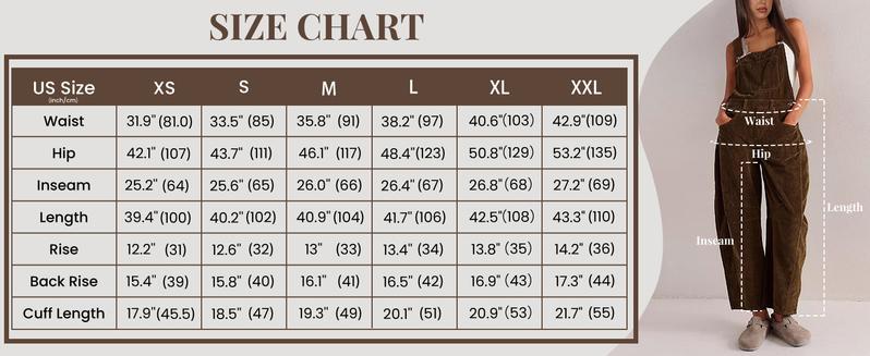 WoodBerry Corduroy Overalls for Women Barrel Wide Leg Bib Corduroy Pants Women Adjustable Romper Jumpsuit with Side Buttons and Pockets for Loose Fit Outfits Womenswear