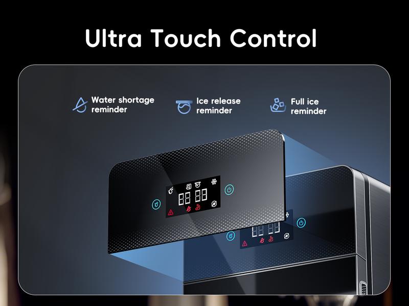 ecozy 2" Clear Ice Ball Maker with CrystalFlux Technology, 4 pcs in 40 Mins, 144 pcs/Day, Sphere Ice Maker with Automatic Water Supply, Self-Cleaning, Enhanced Insulation Automatic Ice Ball Maker for Whiskey & Bourbon