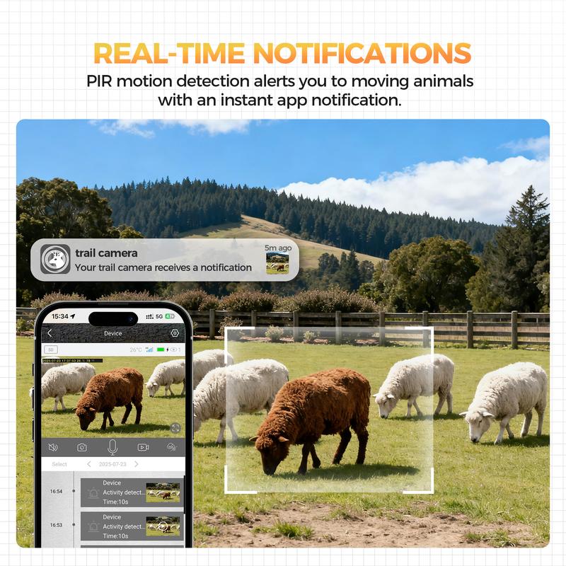 SeeVision 4G LTE Cellular Trail Camera with 360° View FHD Live Streaming Solar Panel Night Vision Motion Detection Two-Way Audio for Hunting & Outdoor Security