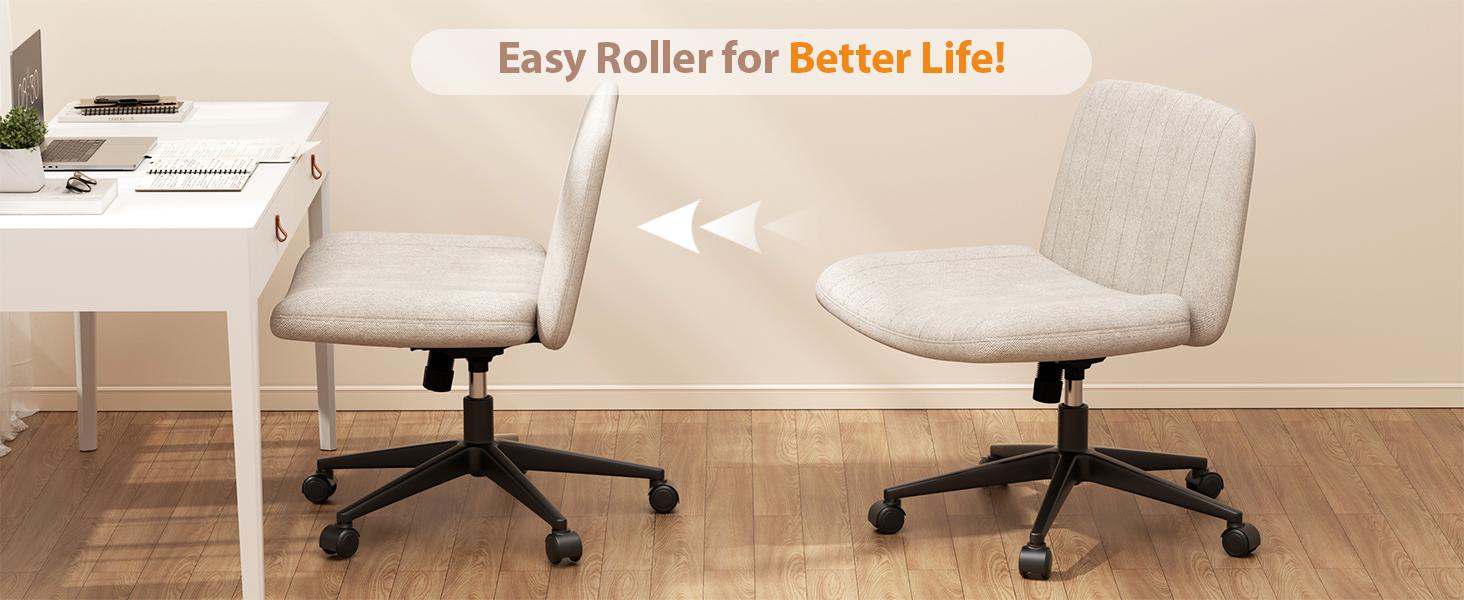 Walsunny Criss Cross Chair with Wheels Comfy Cross Legged Office Desk Armless Wide Vanity Makeup Chair Adjustable Rolling Computer for Home Office Fabric Walsunny Criss Cross Chair with Wheels Comfy Cross Legged Office Desk Armless Wide Vanity Makeup Chair Adjustable Rolling Computer for Home Office Fabric