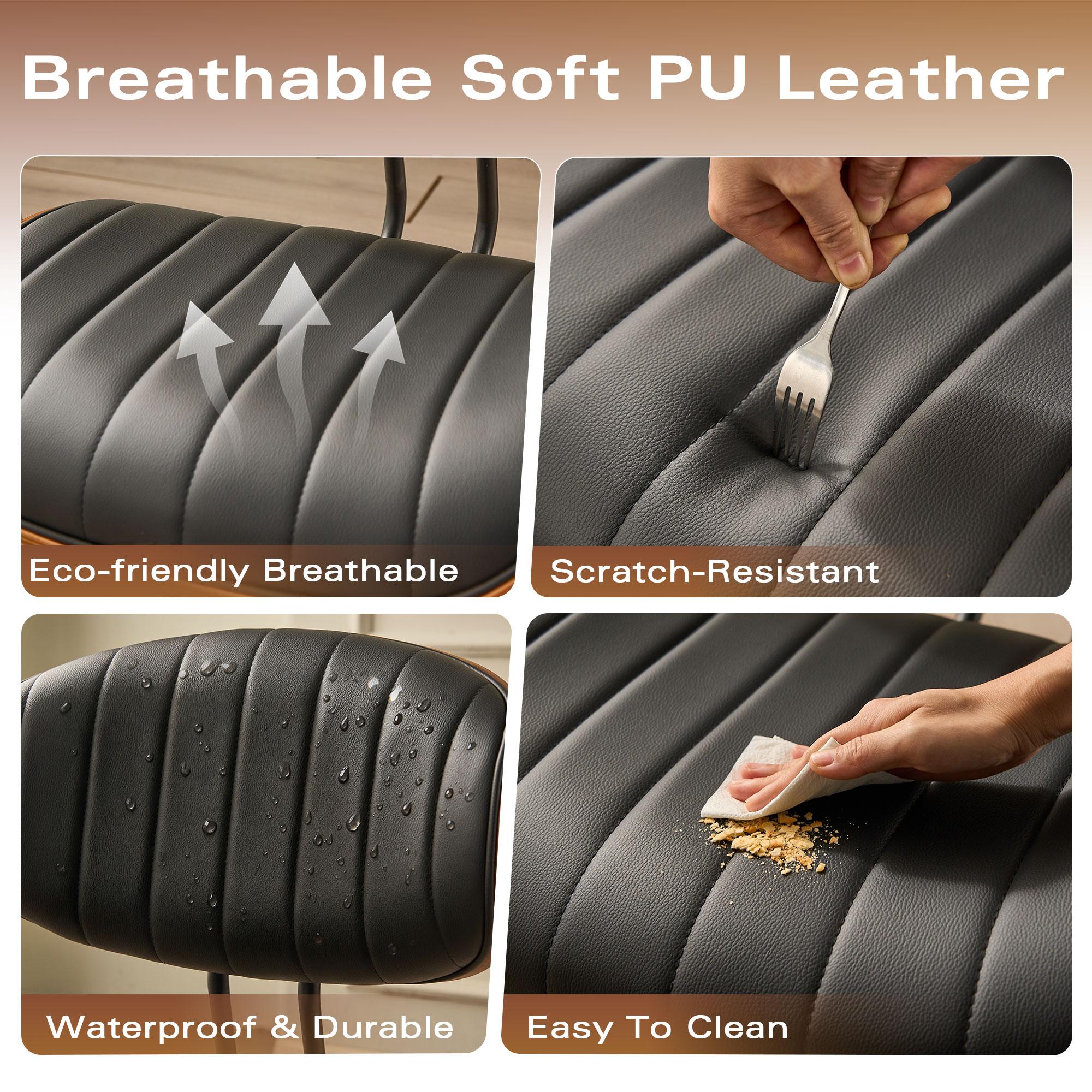 【Stock Up Sale】Ovios Home Office Chair Mid-Century Modern Faux Suede Leather Chairs, Comfy Deep Seat Adjustable Height Rolling Swivel Executive Computer Task Armchair