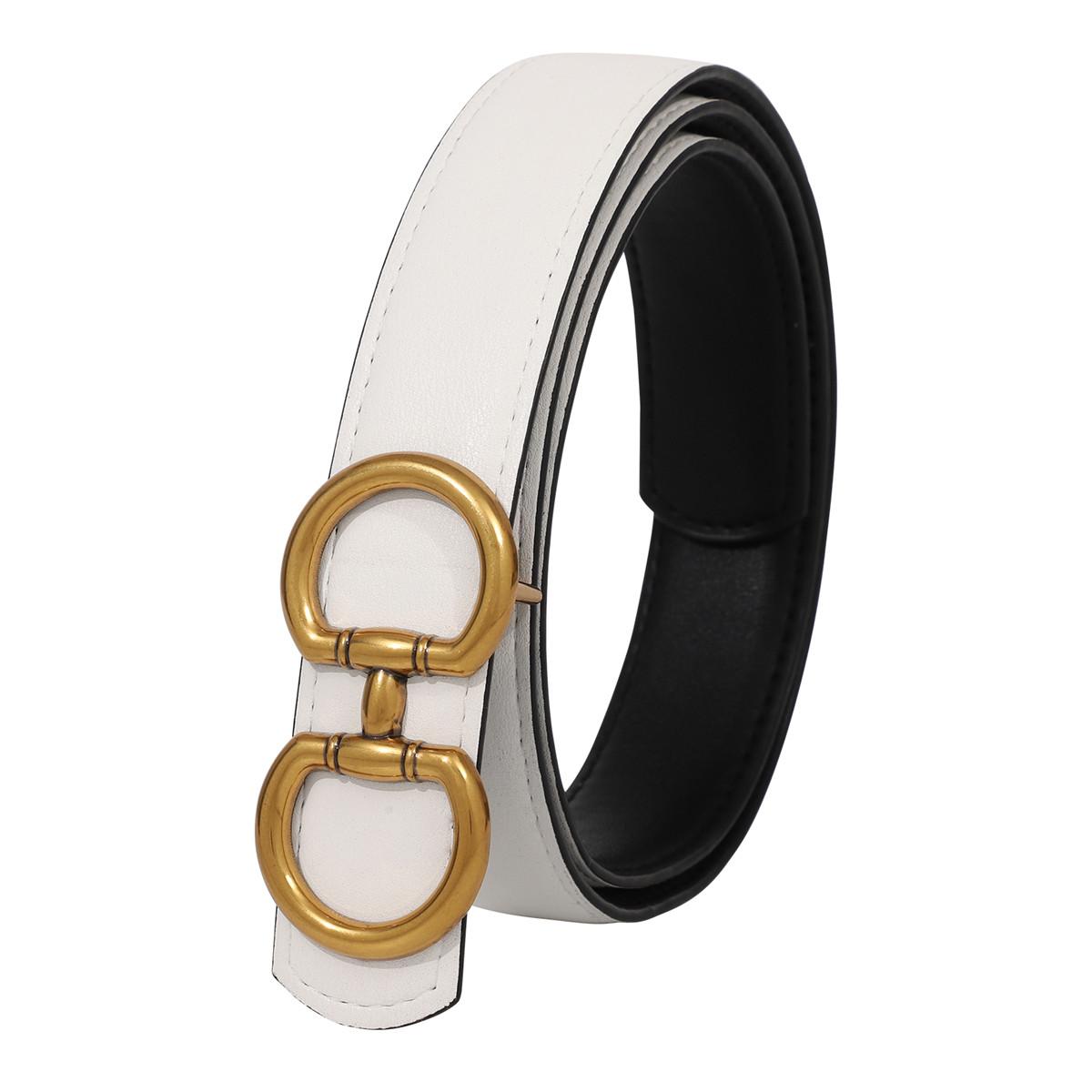 Fashion Elegant Women Reversible PU Leather Belt Vintage Two-in-One Dress Long Coats Belts Ladies Accessories with Golden Buckle Fashion Elegant Women Reversible PU Leather Belt Vintage Two-in-One Dress Long Coats Belts Ladies Accessories with Golden Buckle