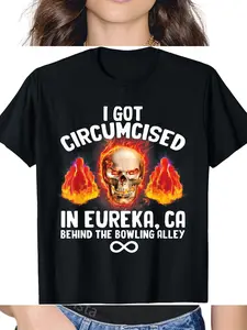 100% Cotton Circumcised Bowling Oddly Specific Humor Weird Funny Meme T-Shirt