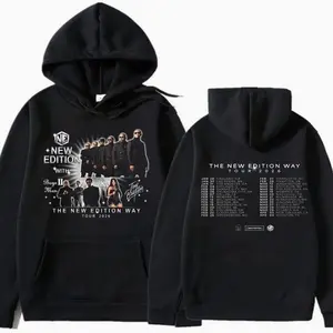 Youth & Adult New Edition Way Tour 2026 Graphic Hoodie, Unisex Oversized Hoodie Pullover, Retro Music Style, Youth Clothing, Adult Clothing