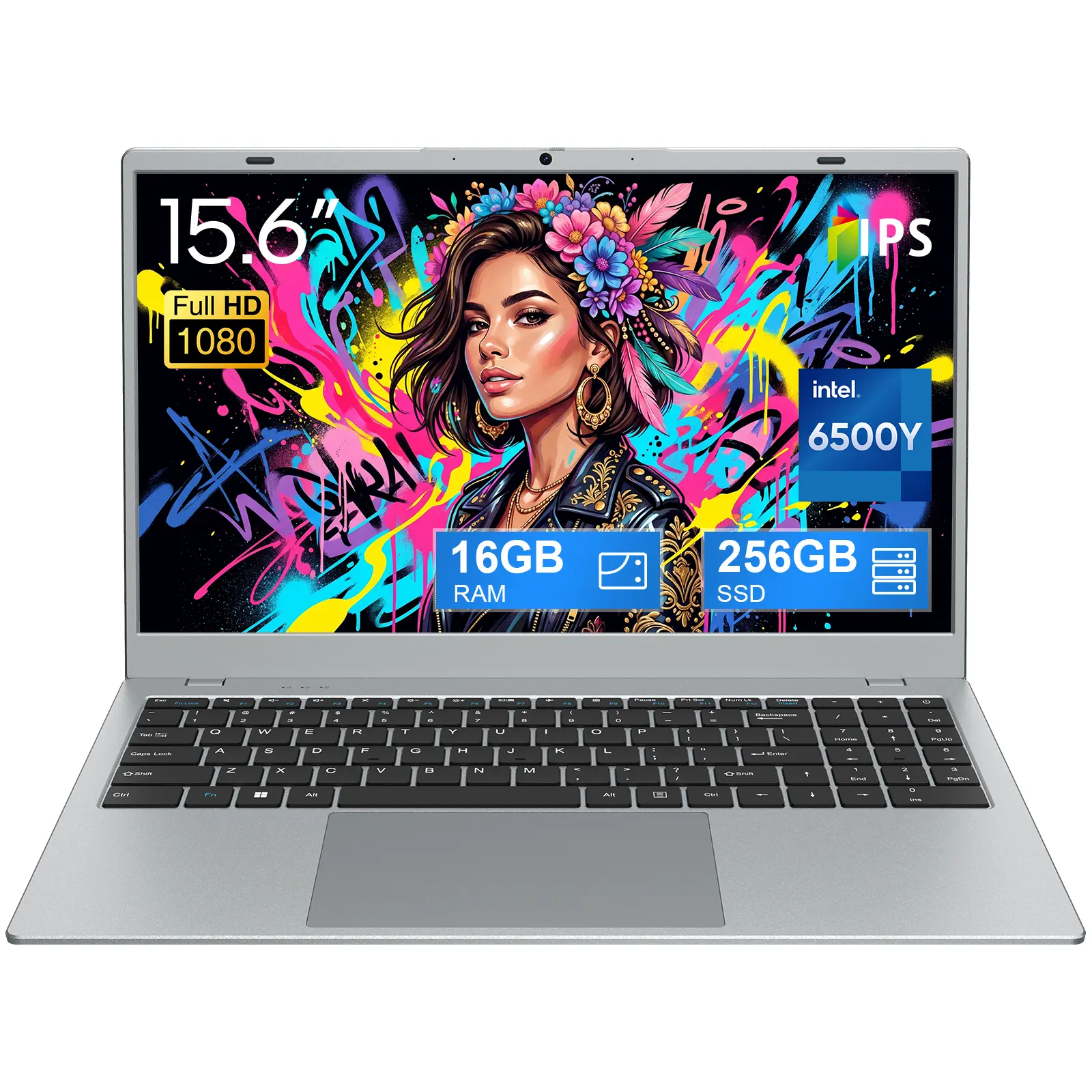 2026 New 15.6" FHD Display Laptop - Intel Pentium Gold 6500Y (Up to 3.4GHz), 16GB RAM, 256GB SSD, Dual Band WiFi 5, Wireless Bluetooth 5.0, 5G Capable Thin Lightweight Portable Dual Band Wi-Fi Laptop for Work & Office, Study