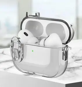 Transparent Crystal Wireless Bluetooth Earphone Case For Airpods Pro 2 2nd TPU Clear Switch Lock Cover For Funda Airpods 4 2025 Protective Shell