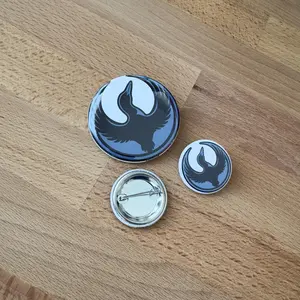 Black and Blue Rebel Loon Custom Pin Buttons - Fashion Accessories Pins, Gifts for Him & Her