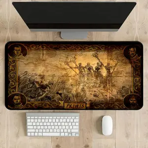Custom Zombies Desk Mats Black Ops-Inspired (Kino, Origins, Tranzit, Ascension) - Black Ops-Inspired Design Gaming Accessories Desk Mats - Call of Duty Playmat - Unique Gift for Gamers, Zombies: Primis Prophecy (Ancient Scroll Art)