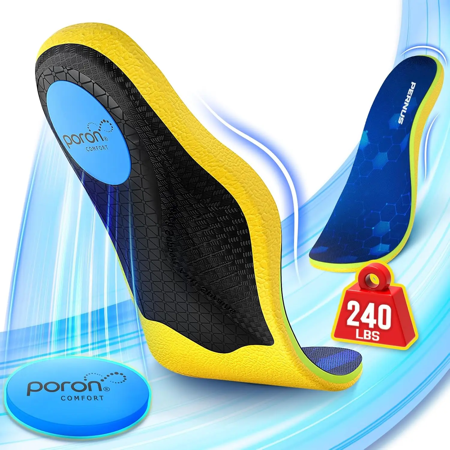 Soft Plantar Fasciitis Shoe Insoles Basketball Sports Insoles Sports & Comfort Insoles  Heavy Duty High Arch Support Insoles running
