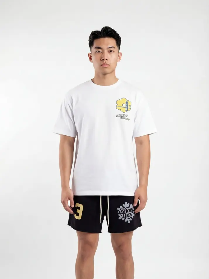 Snowday San Francisco Bridge Graphic Tee - Heavyweight Cotton Oversized T-shirt for Men Streetwear World Tour Collection Golden Gate Bridge Inspired