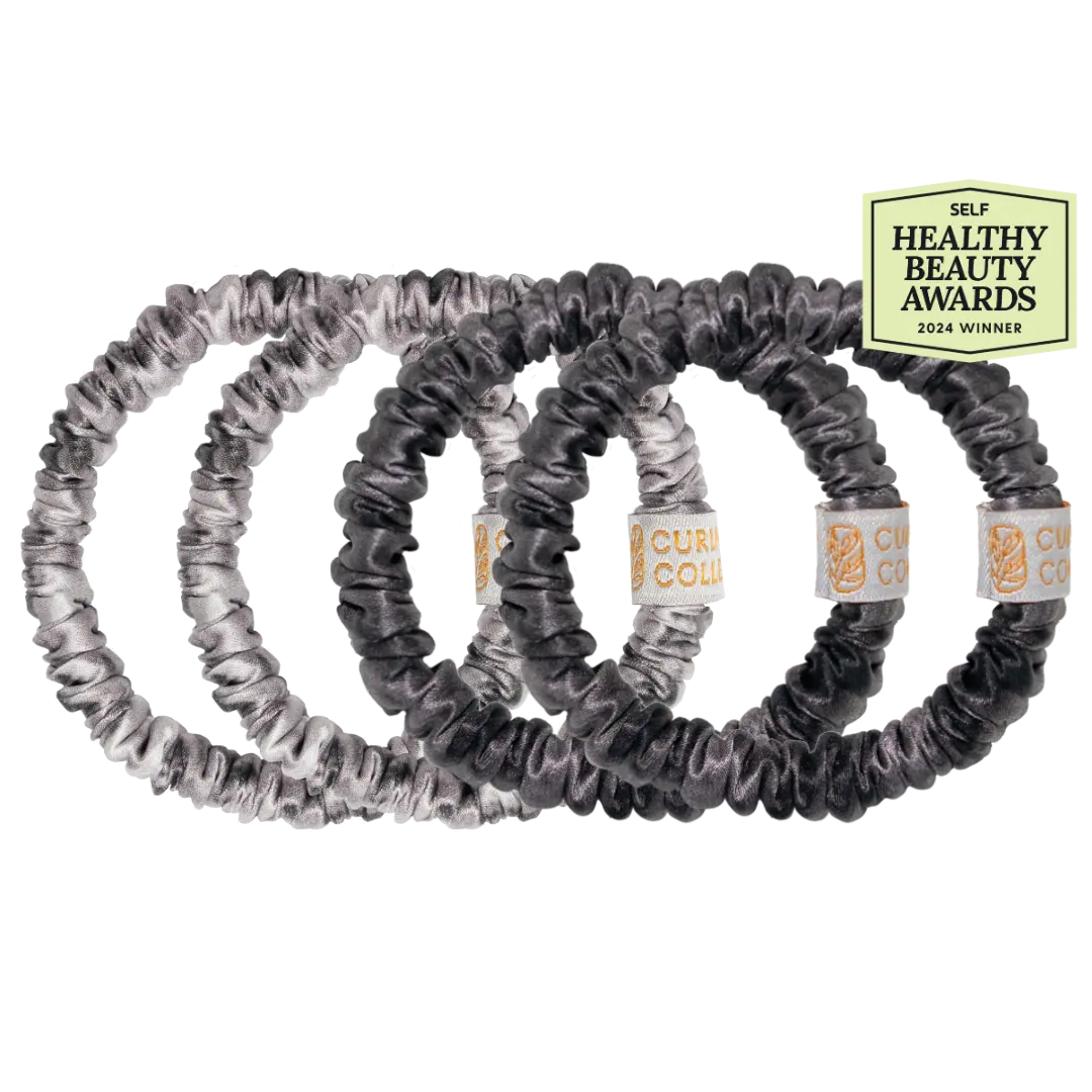Silver/Gray - Hair Match Silk Scrunchies