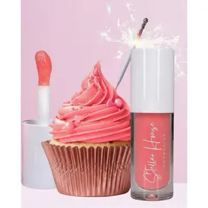 Hydrating Pink Lip Gloss  – Flavored, Milky Pink , Vegan & Cruelty-Free Moisturizing Lipgloss, Jumbo Tip Applicator