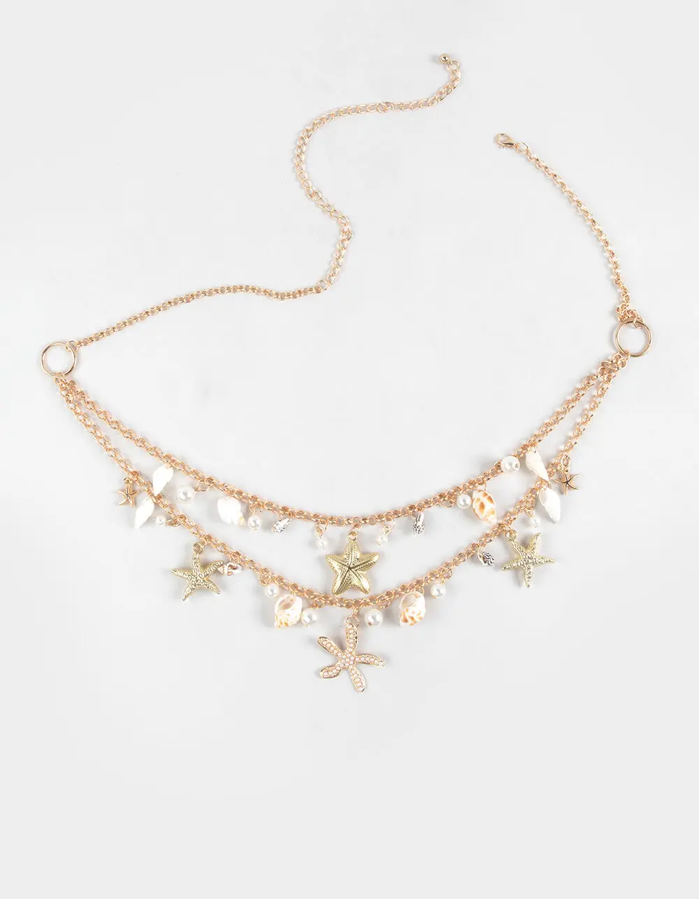 Seashell Chain Belt, Gold Seashell Chain Belt, Gold