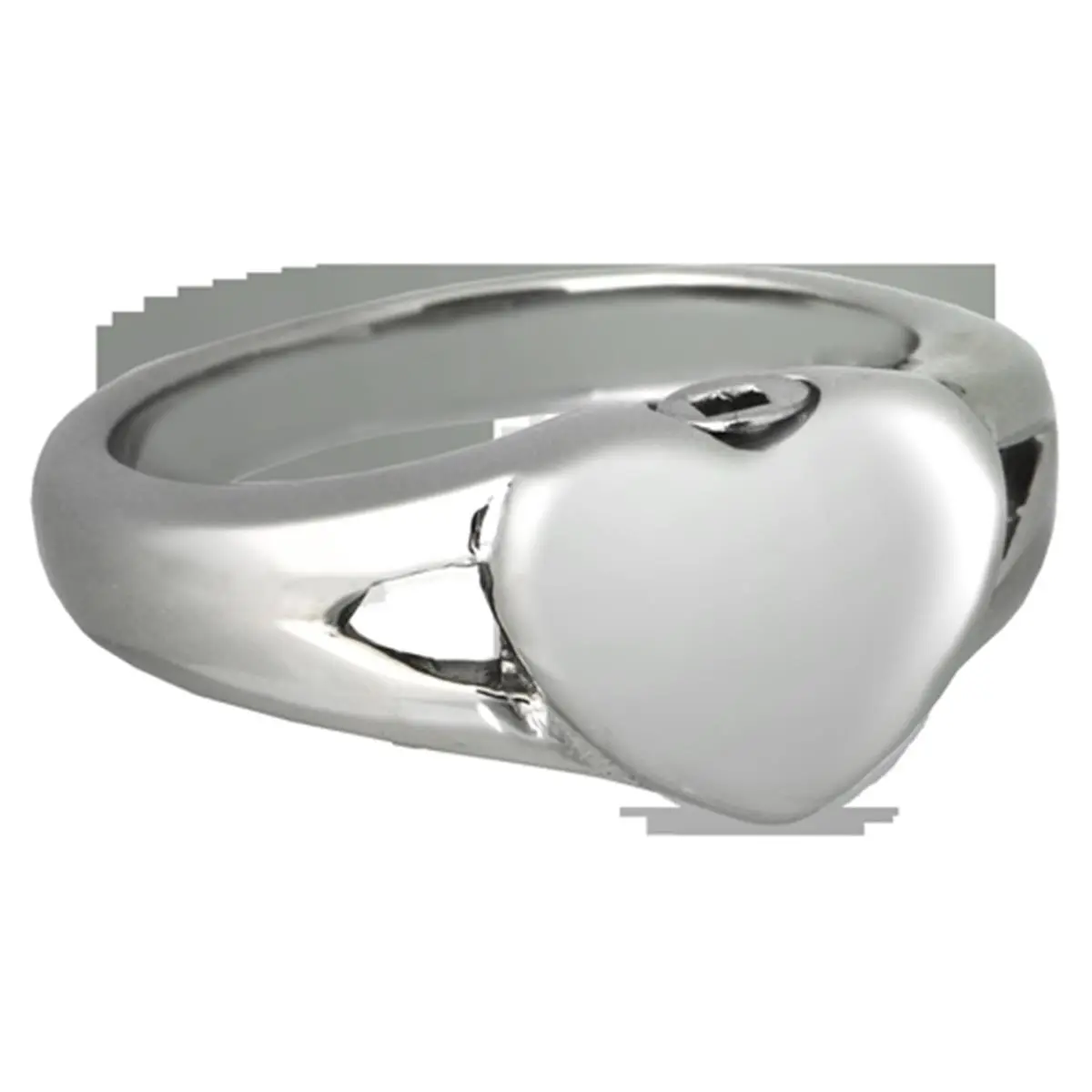 Premium Stainless Steel Unisex Heart Shape Cremation Jewelry Ring - Memorial Gallery SSR206, Size 9