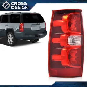 CROSSDESIGN Red Tail Light Lamp Left Driver Side Fit For 2007-14 Chevy Tahoe Suburban 1500