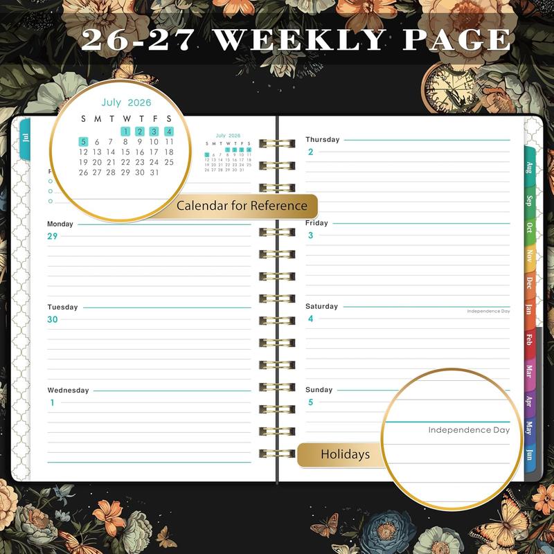 2026-2027 Planner Academic Planner 2026-2027 July 2026 June 2027 6.4" x 8.5" Weekly and Monthly with Tabs Back Pocket