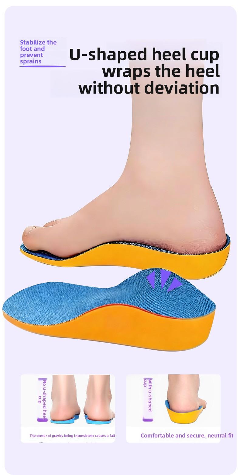 Kids Orthotic Flat Foot Insoles |     Breathable Anti-Slip Arch Support, Corrects Inward/Outward Gait & X/O Leg Deformities