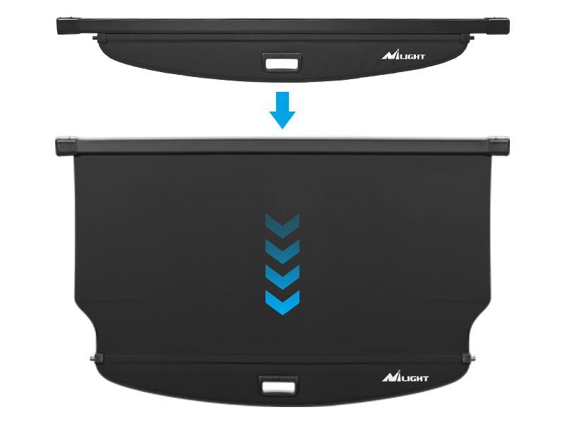 Nilight Trunk Cargo Cover for Kia Sportage Accessories 2017 2018 2019 2020 2021 2022, Retractable Security Shade Rear Cargo Cover, with Trunk Storage Net, 1-Pack