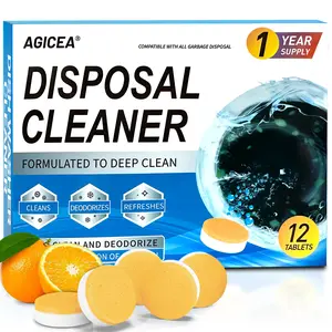 AGICEA XL Foaming Disposal Cleaner – Removes Sink Odor & Food Buildup Fast (12 Tablets)