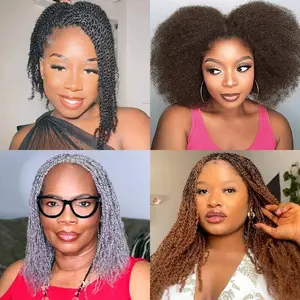 QVR 1 PCS Afro kinky Bulk Hair Extensions For Braiding Dreadlock Human Hair Outdoorfun Lace Closure Wigs Lace Frontal dealsforyoudays BACK To sCHOOL TikTokShopBlackFriday