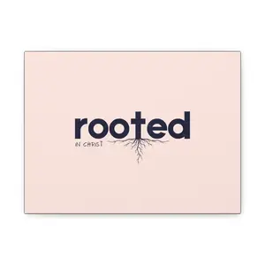 Rooted in Christ Wall Art Canvas, Inspirational Home Decor, Gift for Faith Lovers, Motivational Quote, Religious Artwork