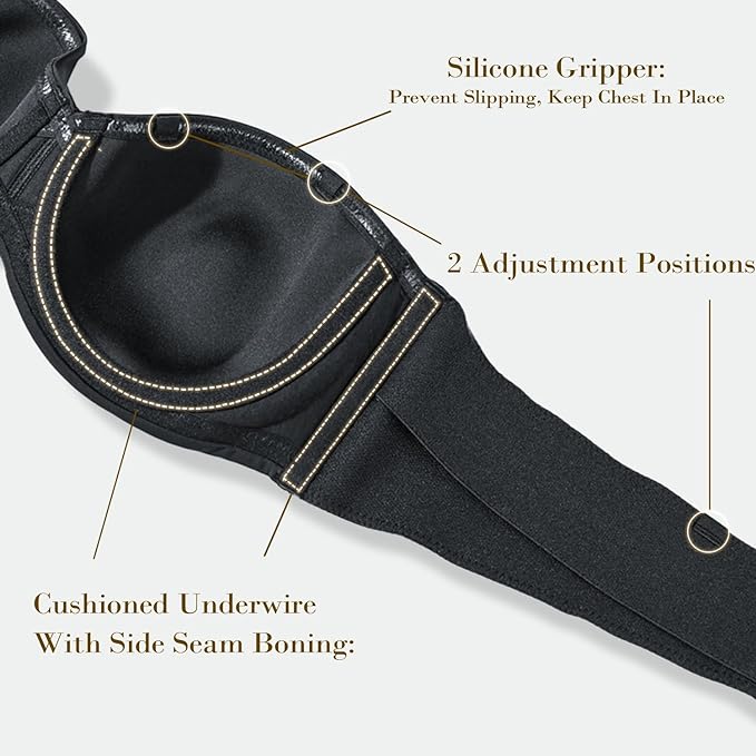 【HOT】Summer new Non-slip women's underwear, strapless bra, backless underwear