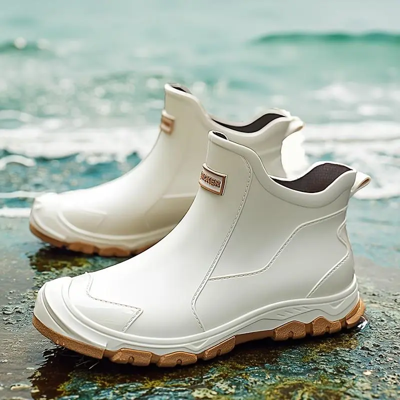 Women's Unisex Rain Boots - Lightweight, Wear-Resistant, Anti-Slip Sole Shoes for Women, Ideal for Car Washing, Gardening, Footwear