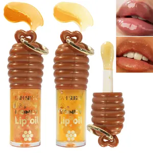 Plumping Lip Gloss Oil, 2 Color Glass Mirror Moisturizing Tinted Lip Oil Glossy Lip Gloss, Big Brush Shiny Primer Lip Glaze, Lightweight and Non-sticky, Perfect Gift for your Girlfriend for Birthday, Valentine's Day or Christmas