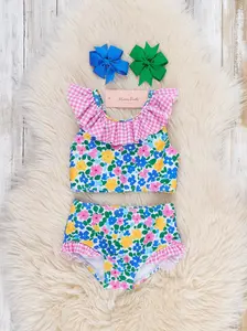 Sunny Garden Gingham Ruffle Swimsuit