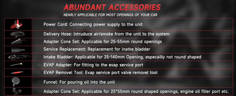 ANCEL S200 Smoke Machine Leak Tester | EVAP, Intake & Exhaust Pipe Diagnostic Tool, Dual Mode Air & Smoke, Built-in Pressure Gauge for All Car/Motorcycle/Truck