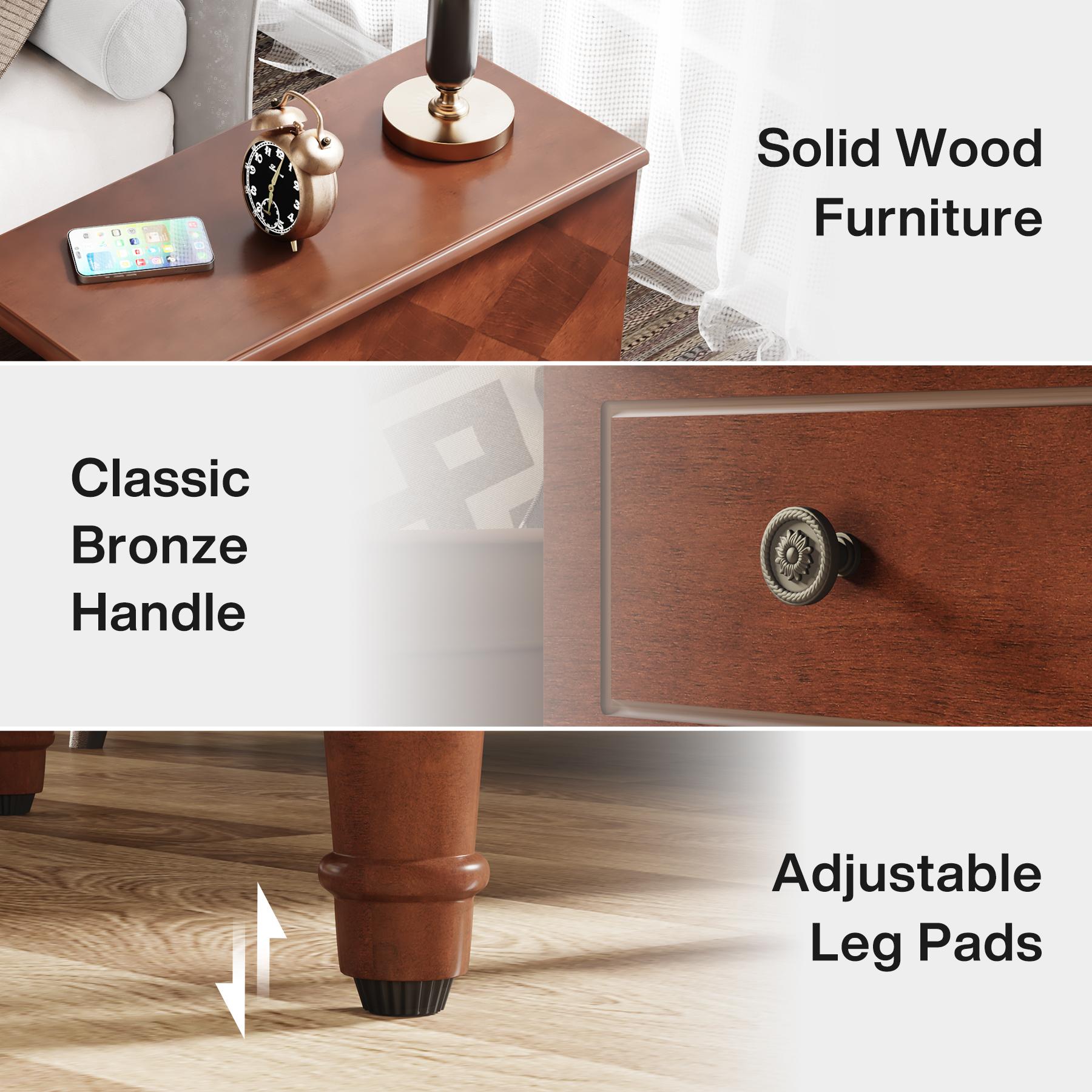 LITTLE TREE Solid Wood End Table, Fully Assembled Narrow Side Table with Drawers, Pre-Assembled Nightstand Slim Bedside Table for Small Spaces, Living Room, Bedroom, Brown LITTLE TREE Solid Wood End Table, Fully Assembled Narrow Side Table with Drawers, Pre-Assembled Nightstand Slim Bedside Table for Small Spaces, Living Room, Bedroom, Brown