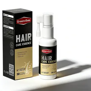 Greenvibes Men's Hair Care Essence - Natural Plant-Based Formula with Ginseng & Polygonum Multiflorum, Supports Hair Strength, Vitality & Follicle Repair, Gentle & Easy to Use