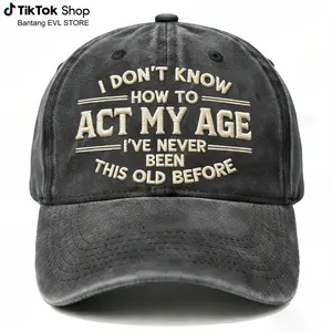 I Don’t Know How To Act My Age Dad Hat, Funny Aging Quote Washed Cap, Vintage Low Profile Baseball Hat, Pigment Dyed Casual Cap, Perfect Humor Gift For Dad, Gen X Everyday Hat
