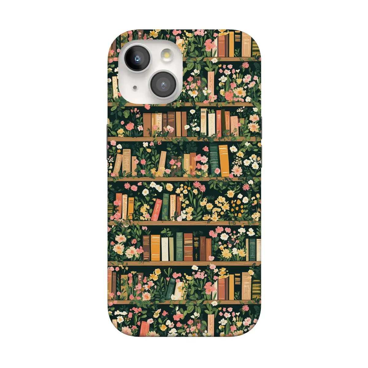 Casely iPhone 15 Plus Case | Book Nook | Floral Library | Compatible with MagSafe | Classic Ultra Thin Design