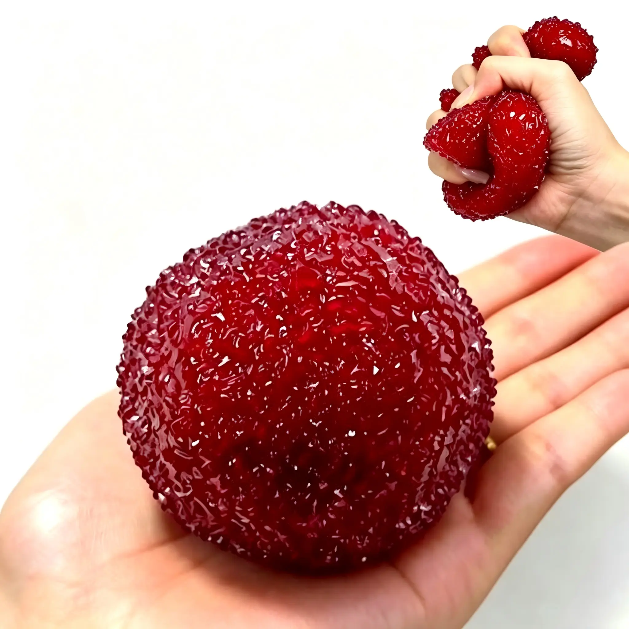 Handmade Crystal Slushy Crunchy Squish Ball, Waxberry Squeeze Fidget Sensory Toy, Stress Relief Hand Squeeze Toy, Party Favor, Birthday Goodie Bag Fillers for Kids Adults